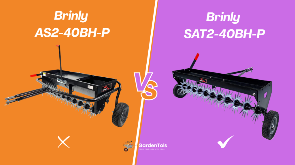 Brinly AS2-40BH-P vs AS2-40BH-G Tow-Behind Combination Aerator Spreader