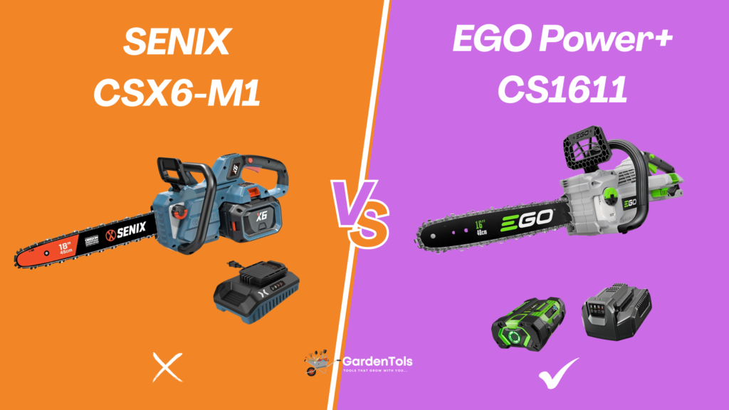 EGO Power+ CS1611 vs SENIX CSX6-M1 Chainsaw