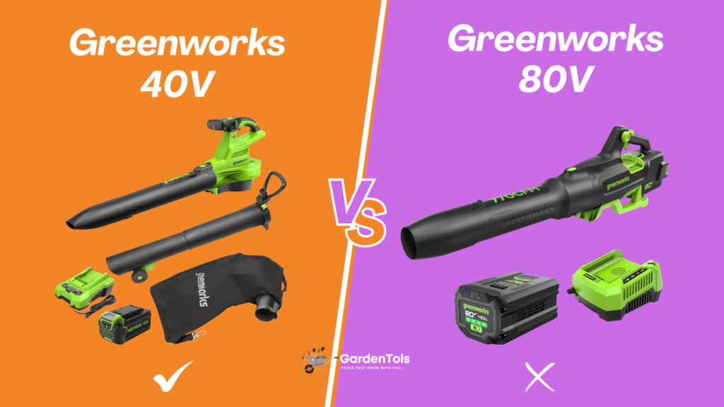Greenworks 40V vs 80V Leaf Blower