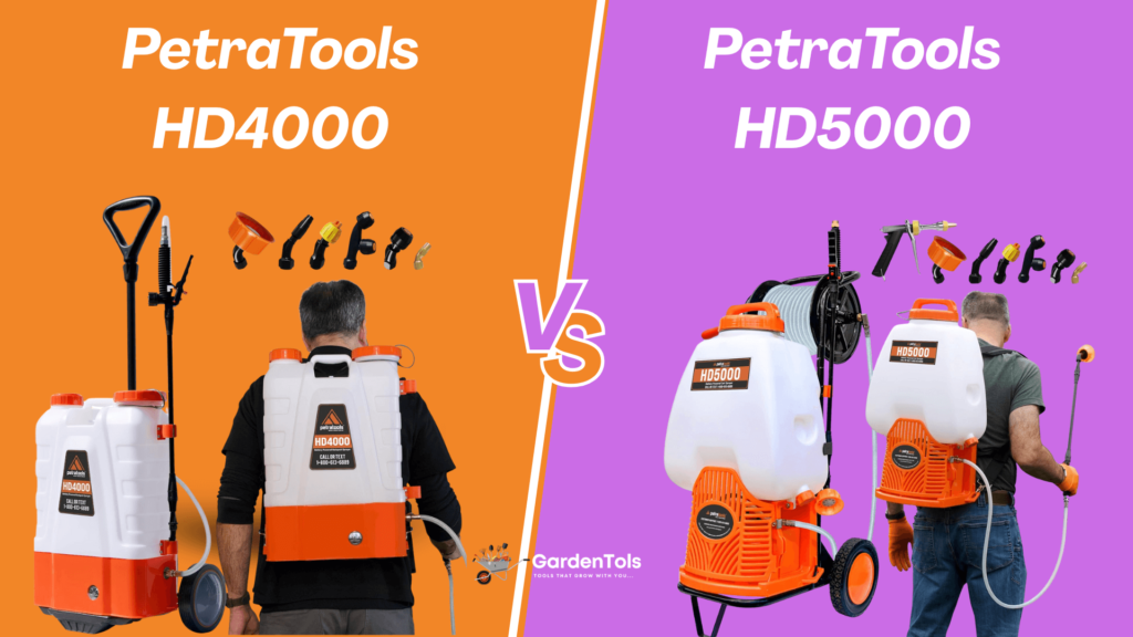 PetraTools HD4000 vs HD5000 Backpack Sprayers