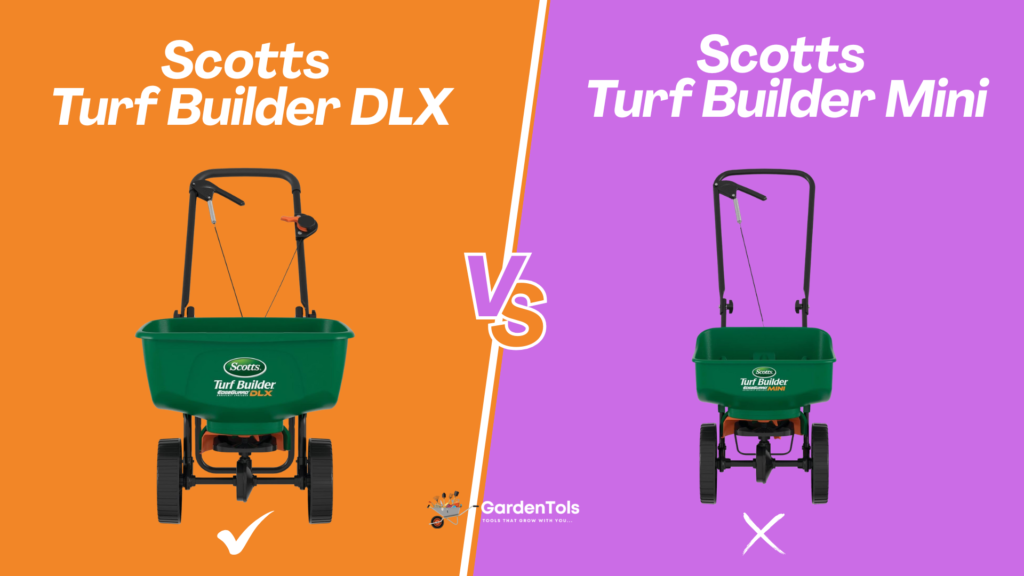 Scotts Turf Builder EdgeGuard Mini vs DLX
